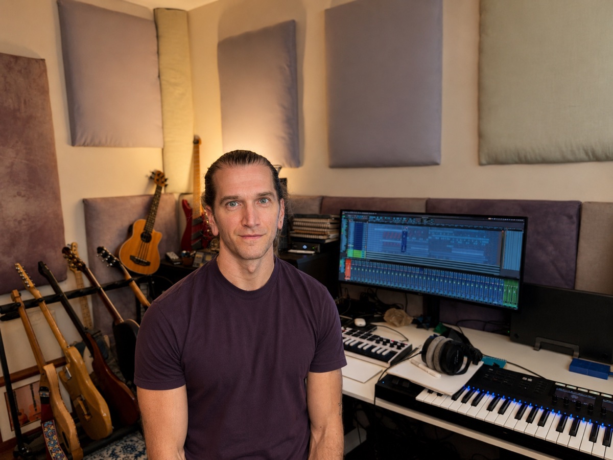 Aeython Raabon in his studio
